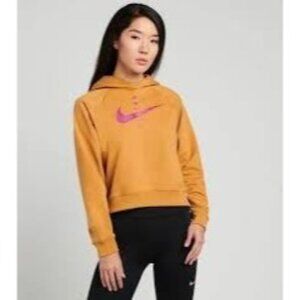 Nike Swoosh Fleece Hoodie CU5676 201 Flax/Cactus Flower New Women's Size S